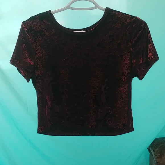 Ardenes Burgundy Red Velvet shirt - Picture 1 of 4